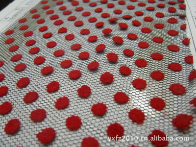 其他無紡布-17號(hào)大紅絨圓點(diǎn)網(wǎng)布底工藝植絨|圓點(diǎn)紅色植絨-億鑫歡迎工藝加工-其他.
